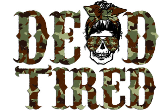 Dead Tired Skull Mom with Camouflage: A Designer's Take