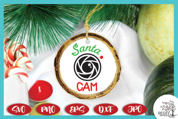Santa Cam Ornamente SVG: Graphics for Crafts