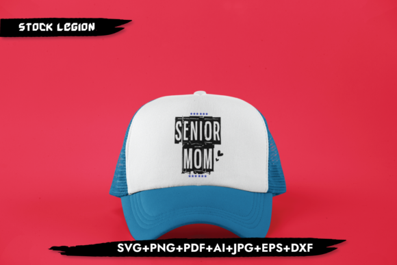 Senior Mom Blue Stars: Graphics for Crafts Sellers