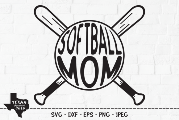 Softball Mom Graphics for Crafts and Shirts